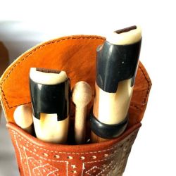 Funda de Cuero Doble calado marrón