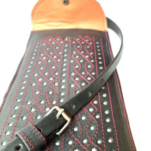 Funda de Cuero Doble calado Negra 2