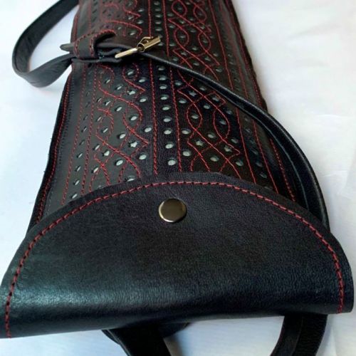 Funda de Cuero Doble calado Negra 4