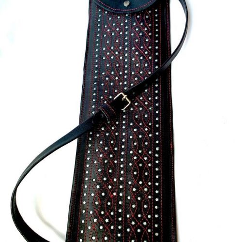 Funda de Cuero Doble calado Negra 1