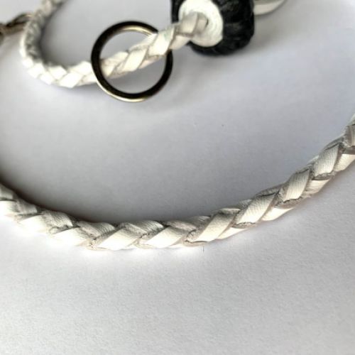 Cordón Blanco y Negro en redondo 2