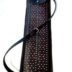 Funda de Cuero Doble calado Negra 1