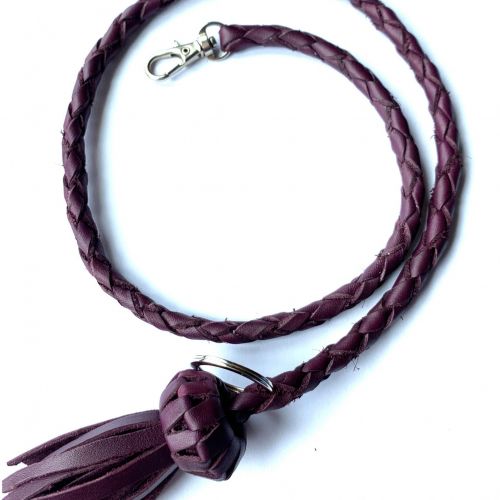 Cordón cuero morado