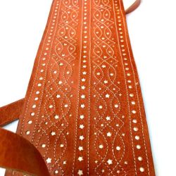 Funda de Cuero Doble calado marrón 2