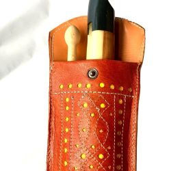 Funda de Cuero calado marrón