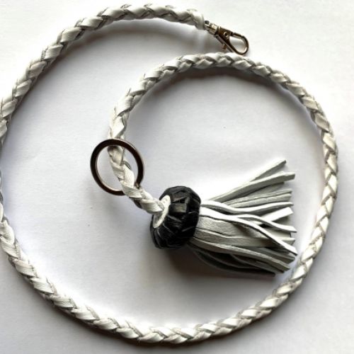 Cordón Blanco y Negro en redondo